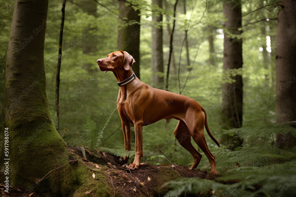 portrait of a dog, Vizsla portrait of a dog, Vizsla