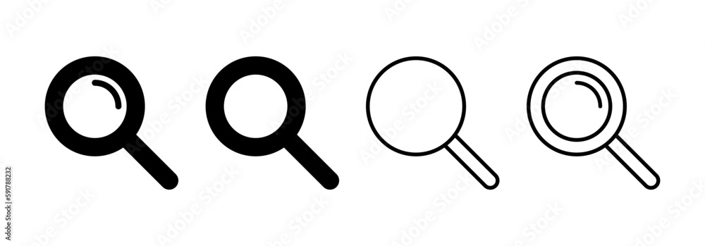 Search icon vector for web and mobile app. search magnifying glass sign and symbol Search icon vector for web and mobile app. search magnifying glass sign and symbol