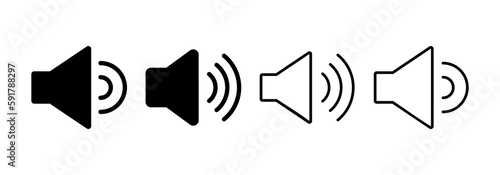 Speaker icon vector for web and mobile app. volume sign and symbol. loudspeaker icon. sound symbol