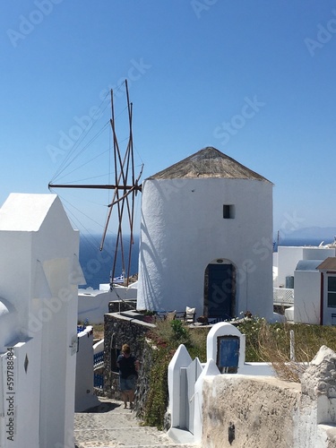 Travel to Greece and these islands, in the streets of white houses
