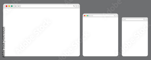 Fotografiet White browser window design