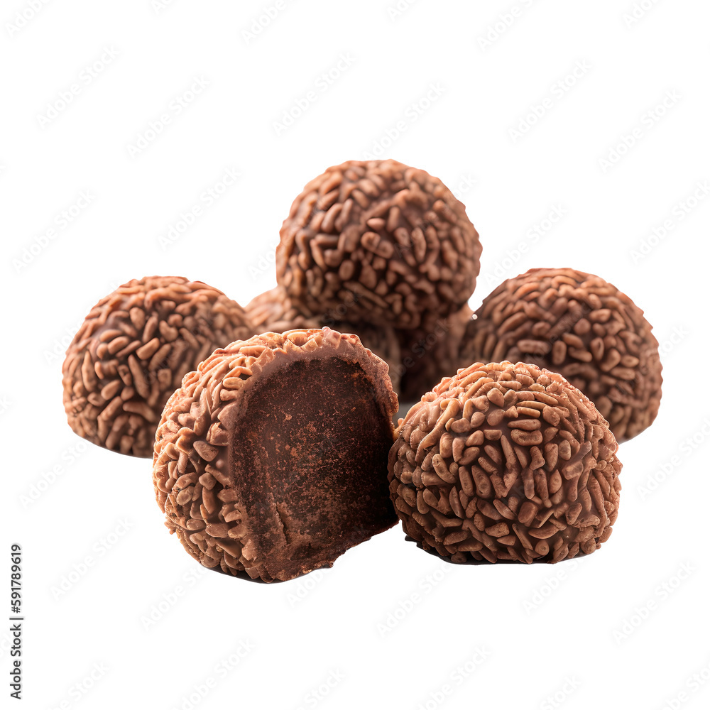 Set of Brigadeiro - Brazilian chocolate truffle - Generative AI Set of Brigadeiro - Brazilian chocolate truffle - Generative AI