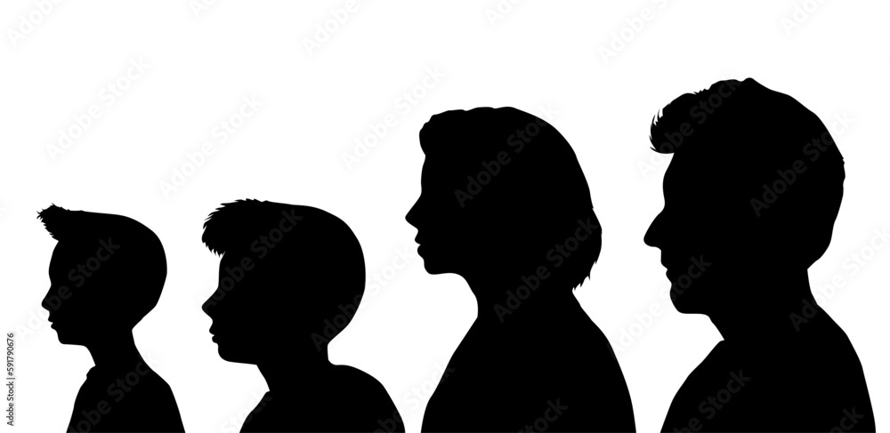 Family concept silhouettes Family concept silhouettes