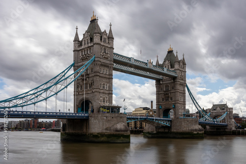 Tower Bridge London on a cloudy day 