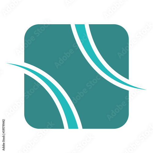 Logo bookkeeping, abstract blue square arrow technology, book keeping office