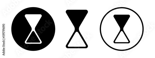 Sand clock vector icon. Hourglass icons set. Sandglass vector illustration.