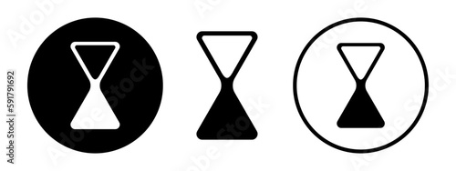 Sand clock vector icon. Hourglass icons set. Sandglass vector illustration.