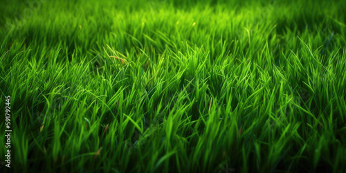Green grass close-up. Generative AI