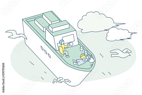 Relaxing Travel on a Boat.