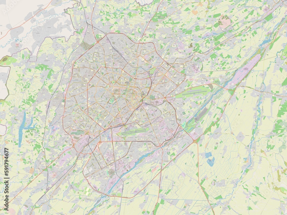 Obraz premium Tashkent City, Uzbekistan. OSM. No legend