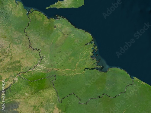 Delta Amacuro, Venezuela. Low-res satellite. No legend photo