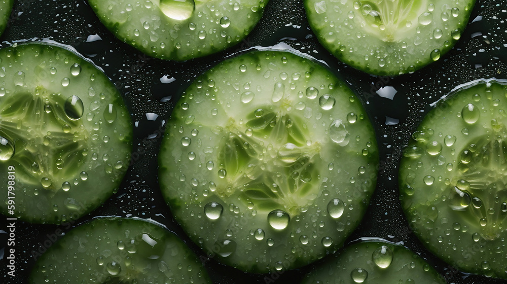 cucumber isolated on dark background. clipping path. Generative AI cucumber isolated on dark background. clipping path. Generative AI