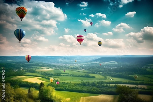 The Spiritual Journey of Himmelfahrt  Hot Air Balloons Soaring into the Sky