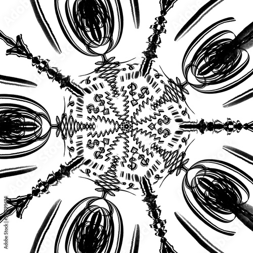 abstract black and white background