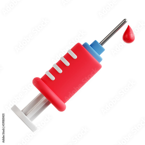 Wallpaper Mural 3D illustration of a syringe Torontodigital.ca