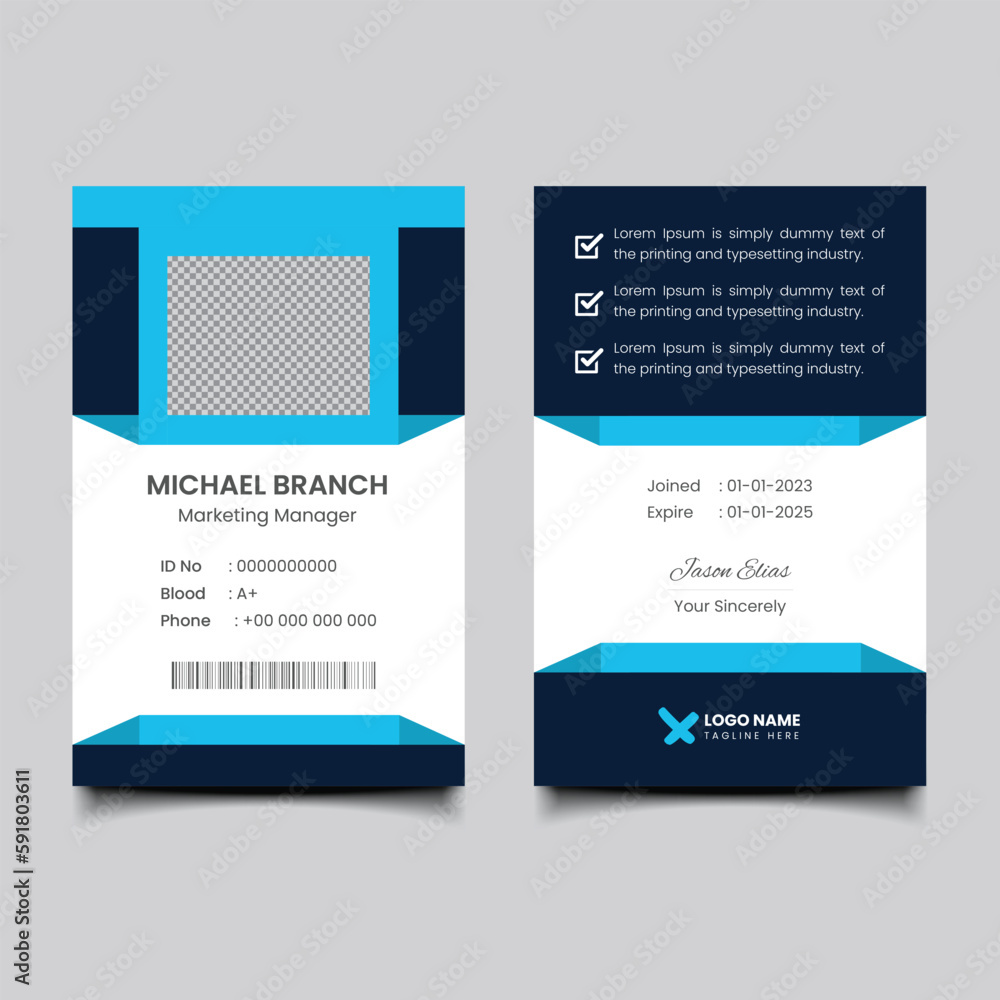 Obraz premium Corporate id card design template