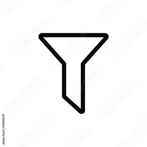 Filter icon vector. Funnel sign