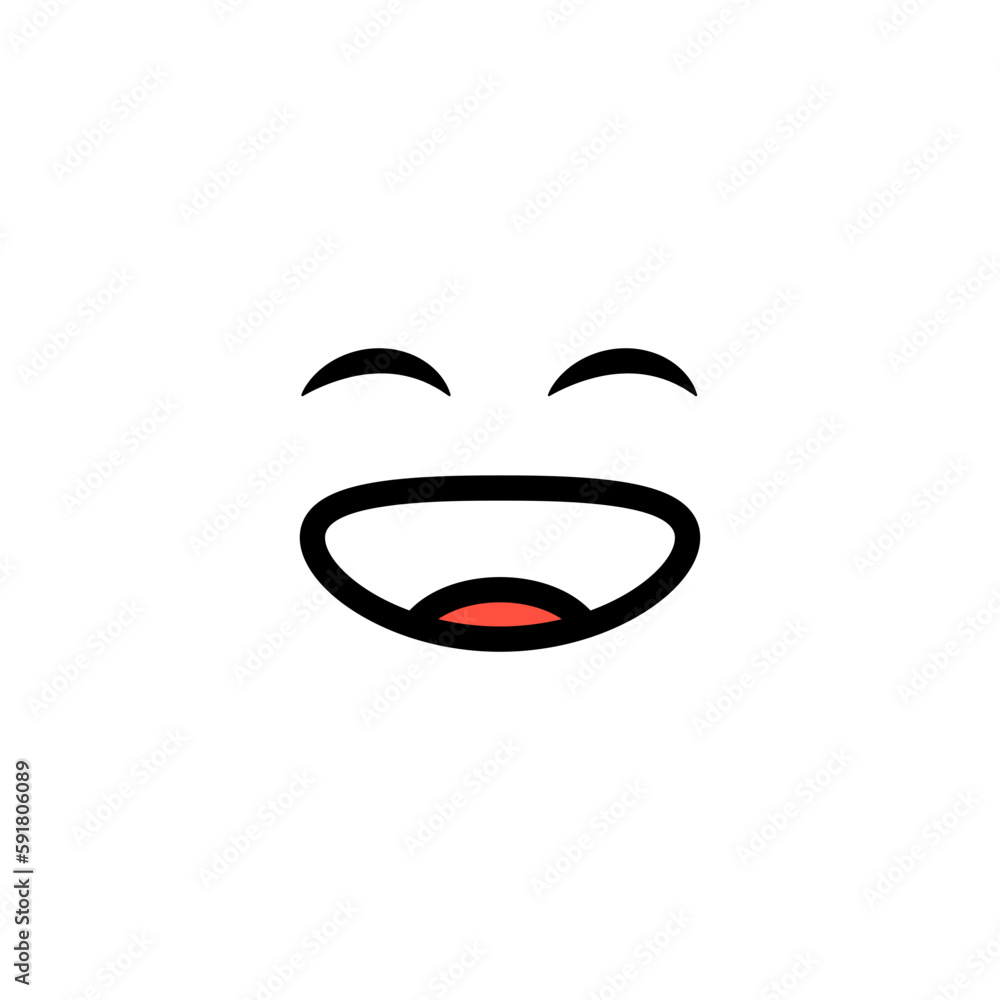 Fototapeta premium happy face emoji icon for app web logo banner poster icon - SVG File