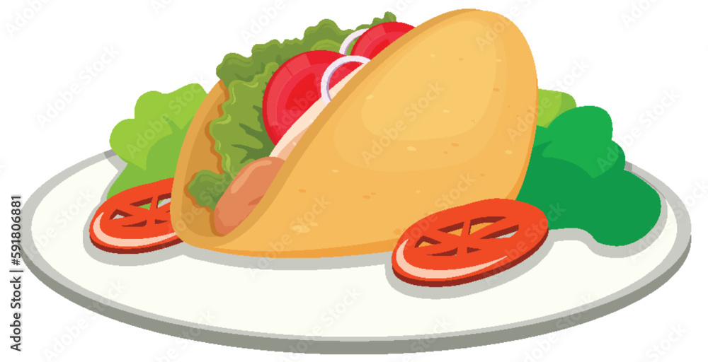 Isolated healthy breakfast cartoon Isolated healthy breakfast cartoon