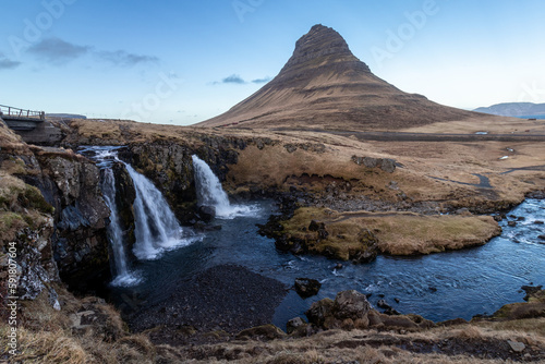 Famous Kirjufell mountain in Iceland