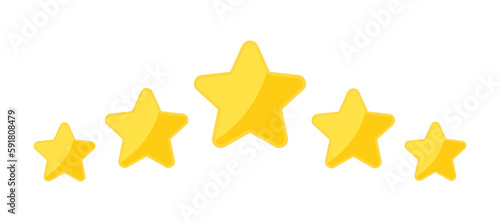 5 stars review, rate icon set