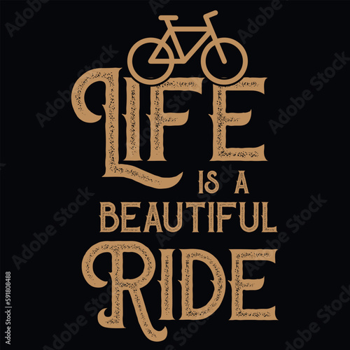 Bike or bicycle rider typography graphic vintages tshirt design 