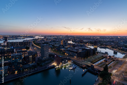 Sunset view from the Euromast in Rotterdam