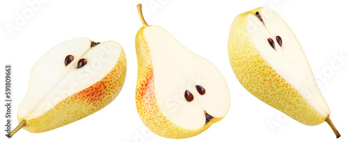 Obraz na płótnie Delicious pears set cut out