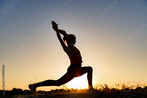 people doing sports in nature, people doing yoga in nature, sunset yoga, sports, running, yoga