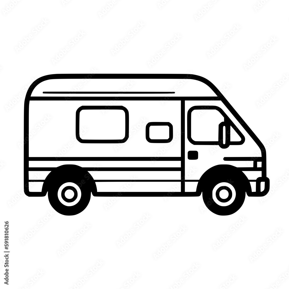 Van vector illustration isolated on transparent background