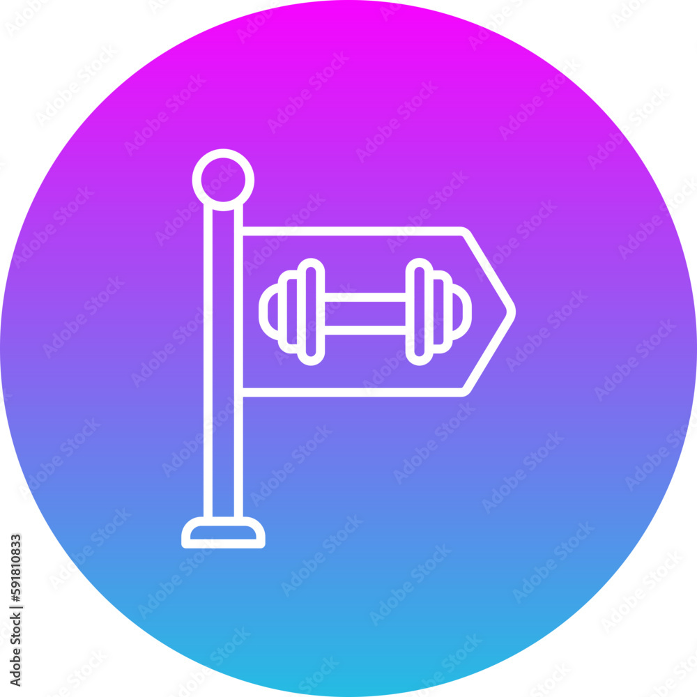 Gym Sign Icon Gym Sign Icon