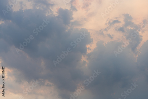 Clouds on sky sky pink and blue colors. Sky abstract natural background