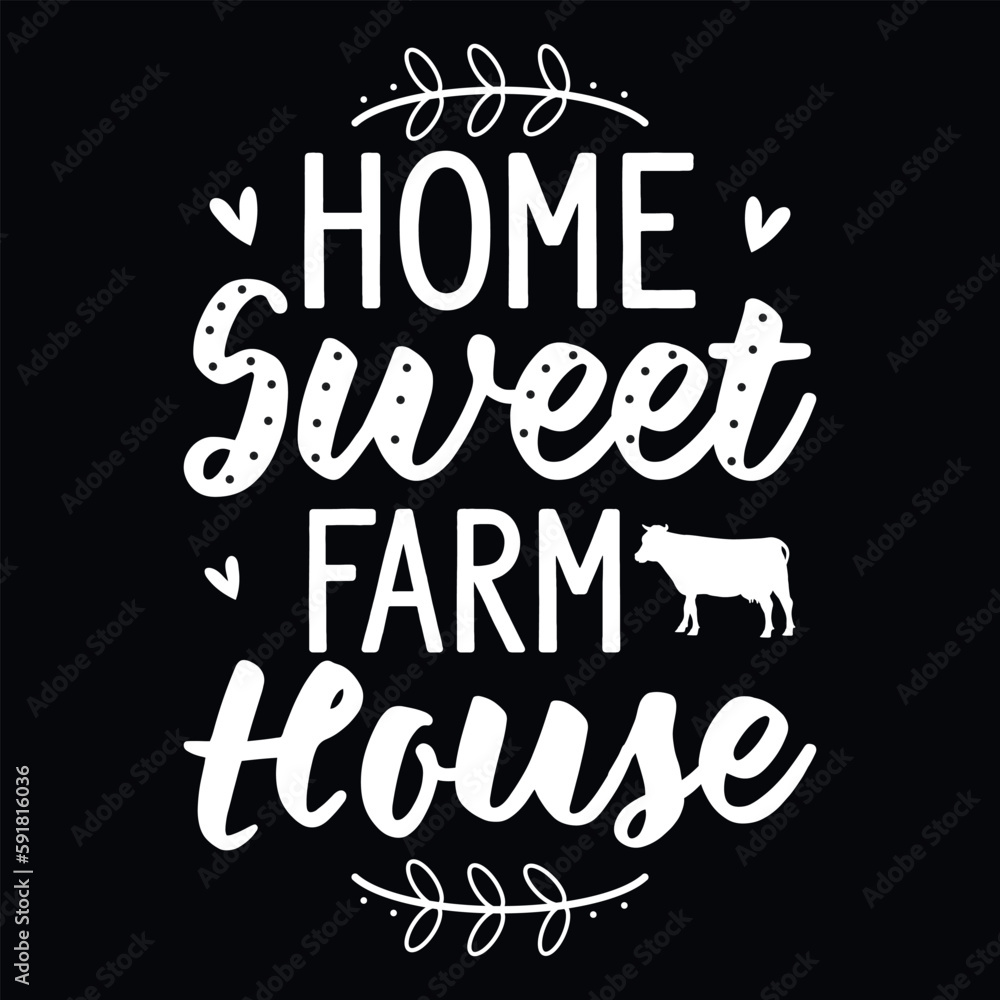 Farmhouse farm farming fresh farm typography graphic vintages tshirt design 