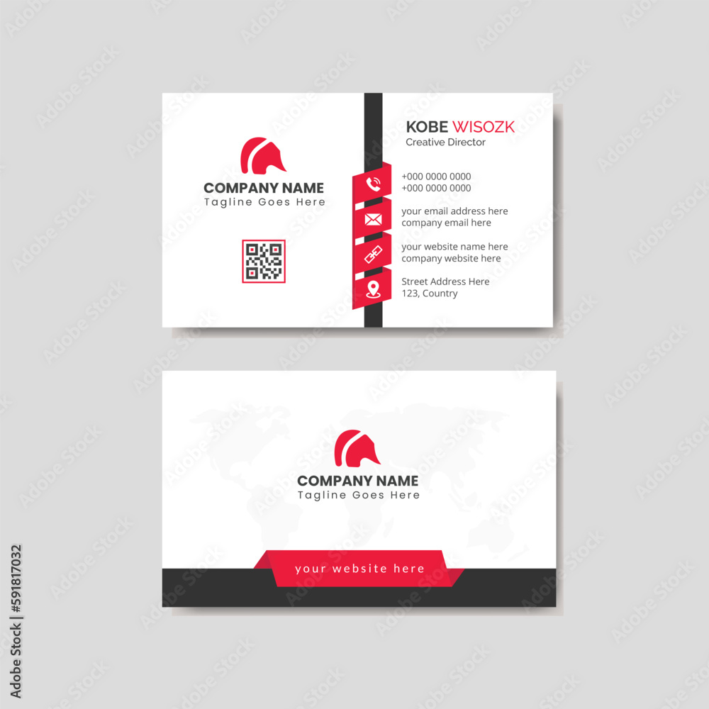 Modern presentation card with company logo. Vector business card template. Visiting card for business and personal use. Vector illustration design. Modern presentation card with company logo. Vector business card template. Visiting card for business and personal use. Vector illustration design.