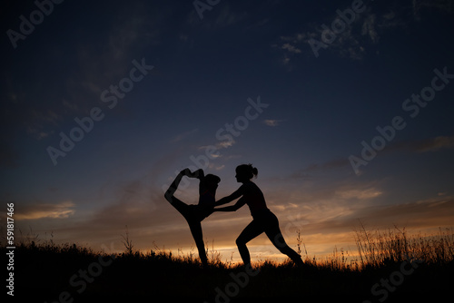 people doing sports in nature  people doing yoga in nature  sunset yoga  sports  running  yoga  