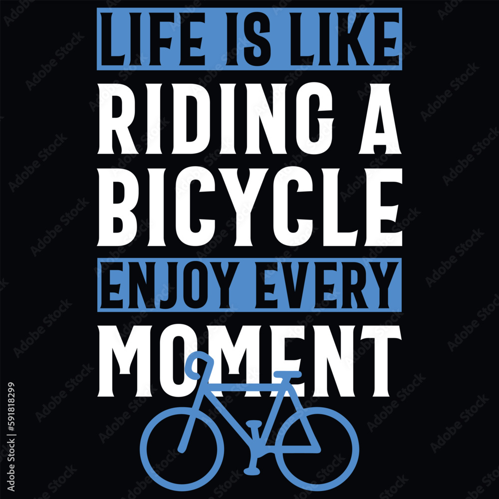 Bicycle riding typography graphic vintages tshirt design 