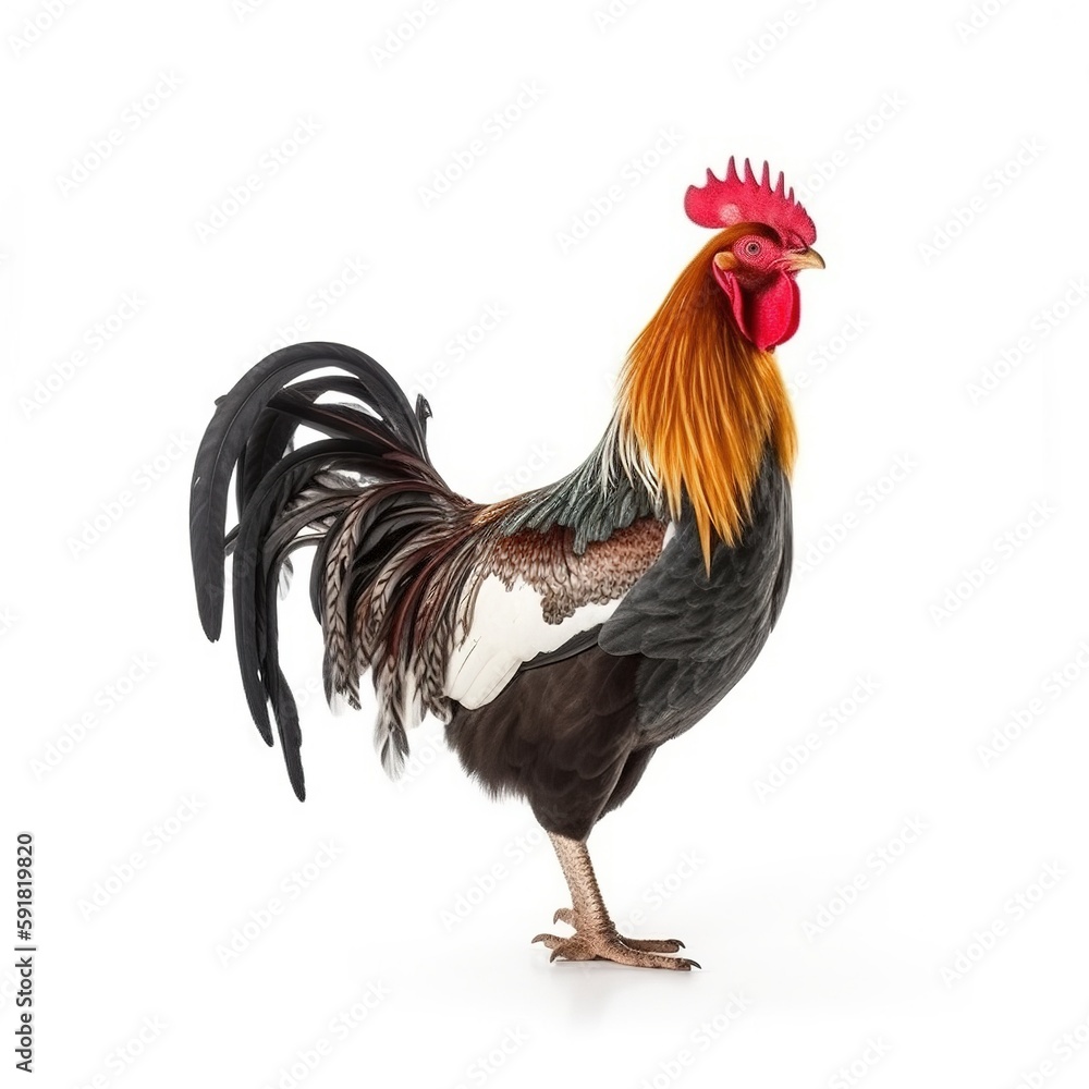 Fototapeta premium rooster isolated on white