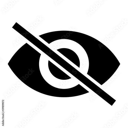 Hidden icon, visible Invisible icon. Eye icon. Look and Vision Hide Unhide symbol. human eye, magic Eye cross symbol. sencitive content See unsee incognito mood blind sign.
