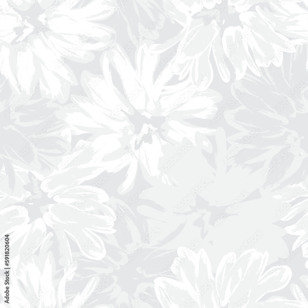 Monochrome Abstract Floral Seamless Pattern Design Monochrome Abstract Floral Seamless Pattern Design