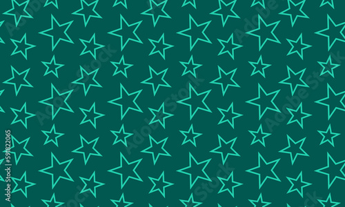 Stars pattern Line Geometric Seamless pattern Vector Illustration Green Background Abstract texture with scattered stars. Star. Textile swatch fashion Fabric design Pastel Light Green For Wrap clothes