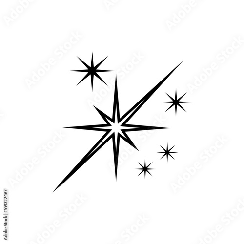 Sparkle icon vector. Star illustration sign. shine symbol. purity logo.
