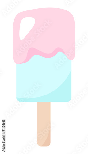 Kolorowy lód na patyku ilustracja