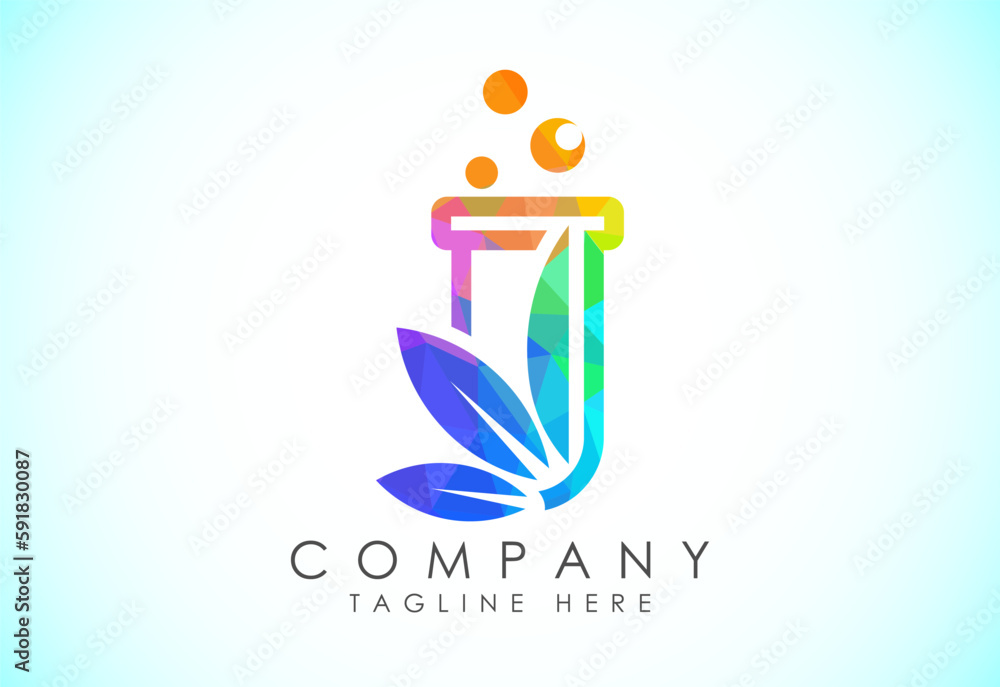 Polygonal lab logo design vector template, Low poly lab logo science ...