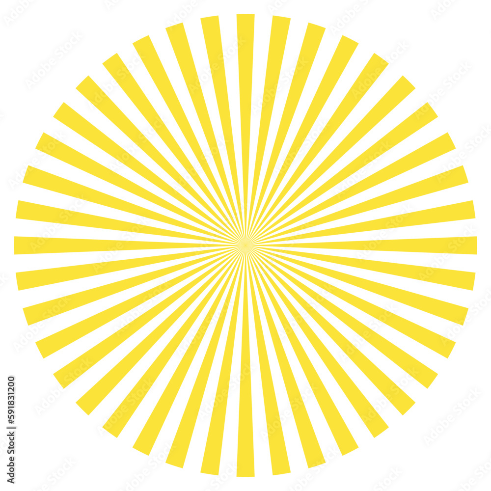 Fototapeta premium yellow color sunburst with circle template vector,illustration.