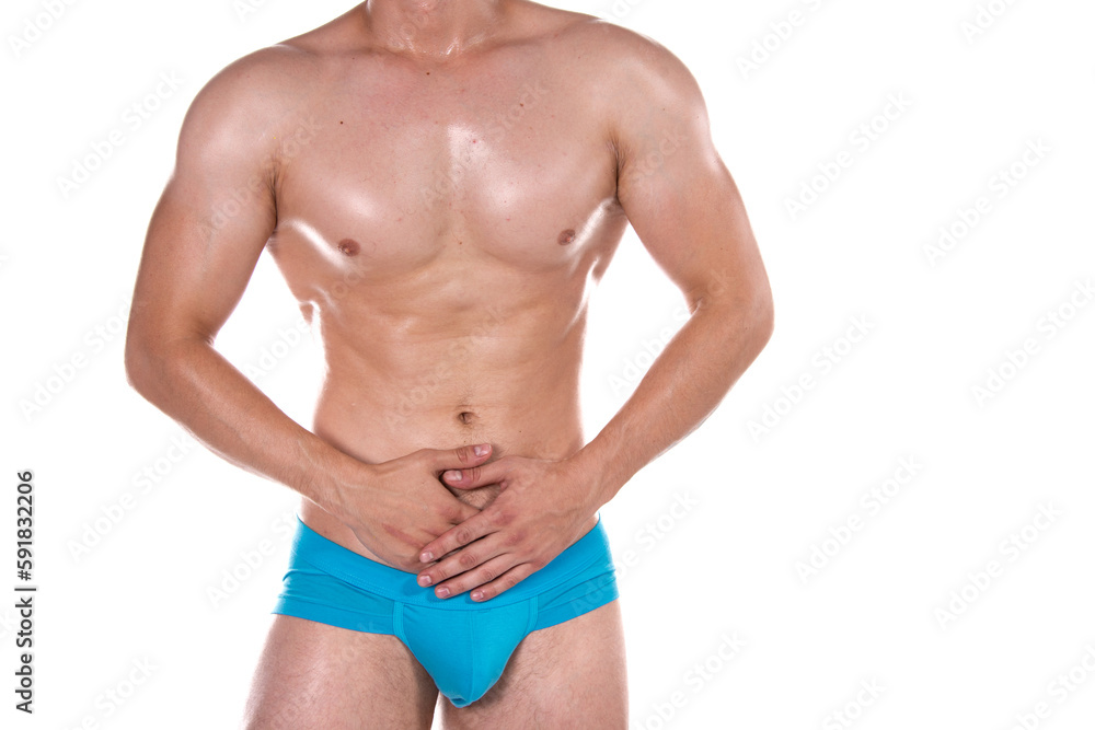 Health problems. Man and pain. White background. Health problems. Man and pain. White background.