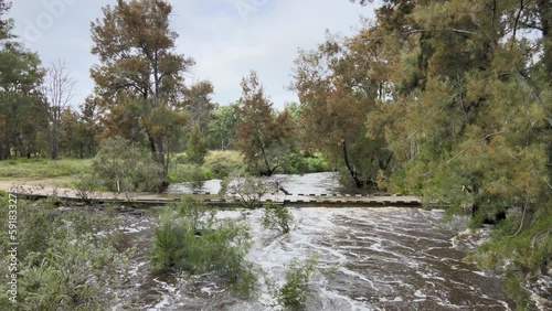 Beautiful view of the Seven River in Strathbogie, NSW, Australia photo