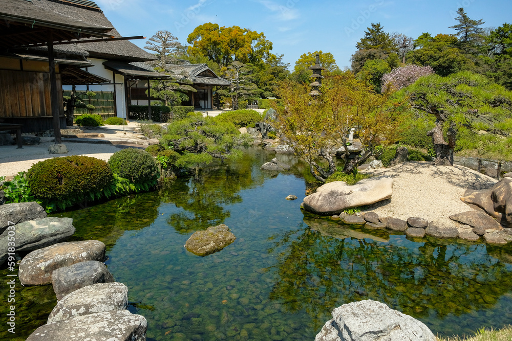 Okayama Korakuen Garden is a Japanese garden located in Okayama, Japan. Okayama Korakuen Garden is a Japanese garden located in Okayama, Japan.