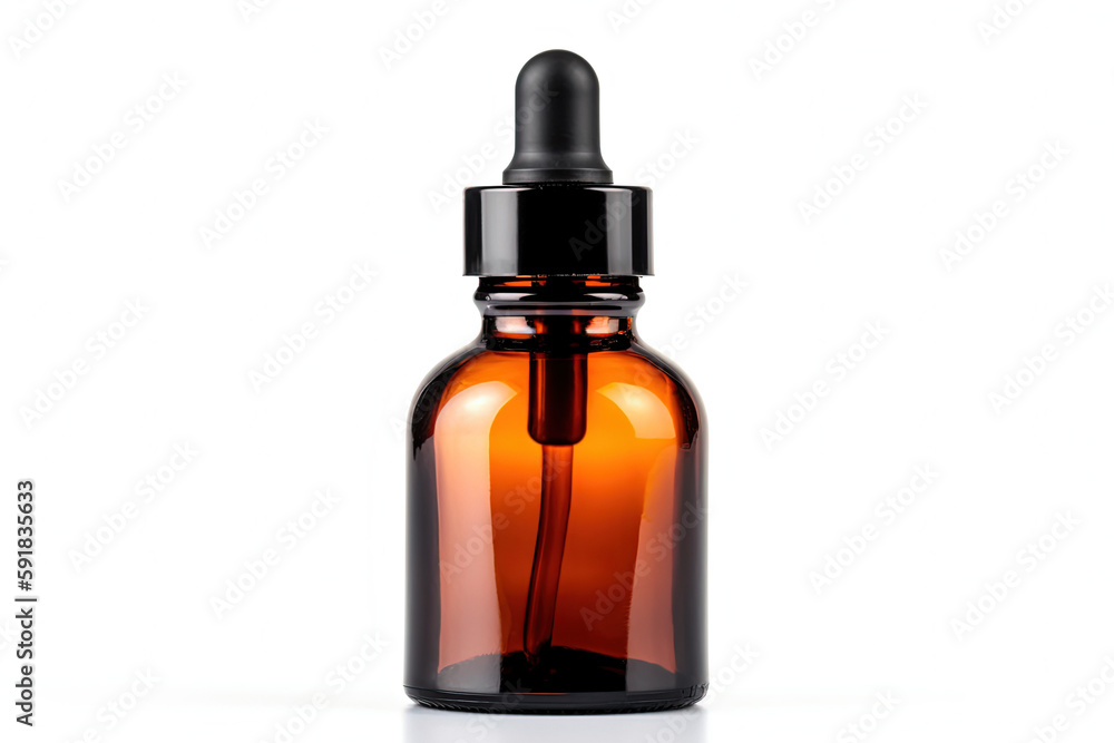 empty perfume bottle on white background. ai generated empty perfume bottle on white background. ai generated