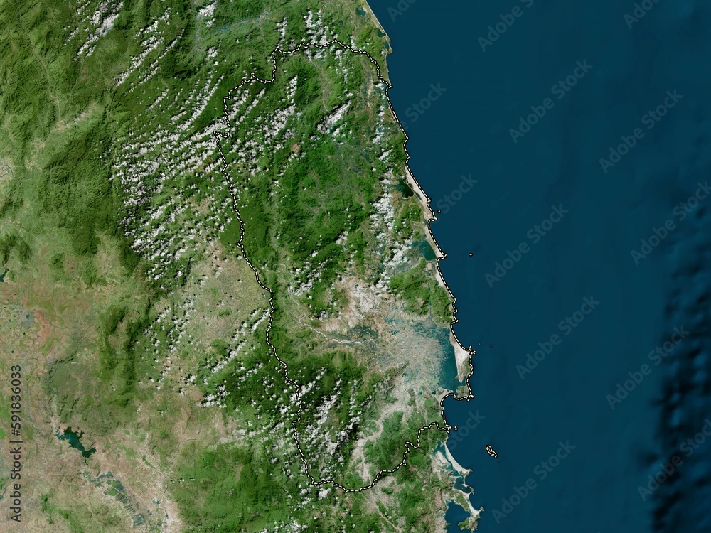 Fototapeta Binh inh, Vietnam. High-res satellite. No legend