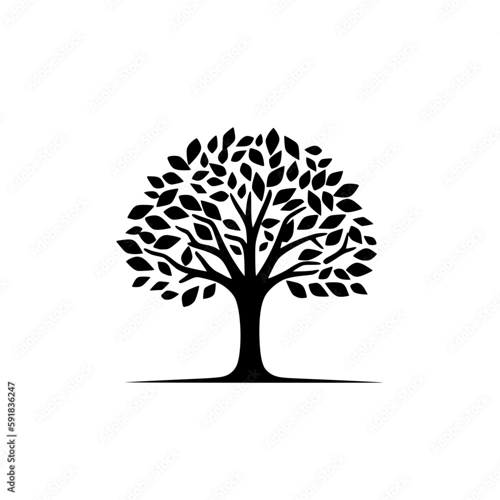 Obraz premium Tree vector illustration isolated on transparent background